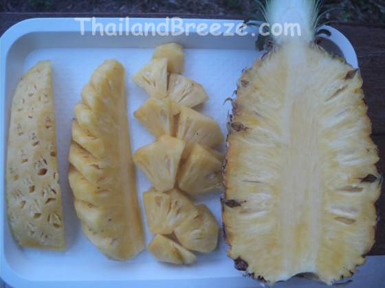 Phuket pineapples are world famous for their delicious taste and crispy texture.