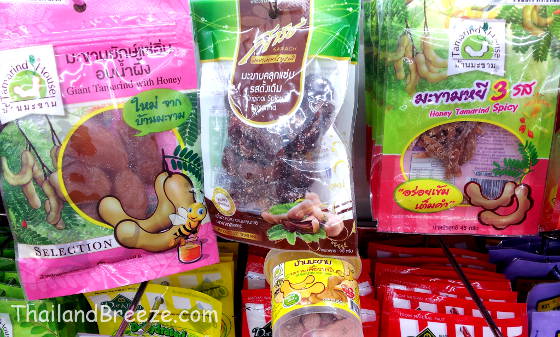 Thai tamarind snacks come in different flavors.